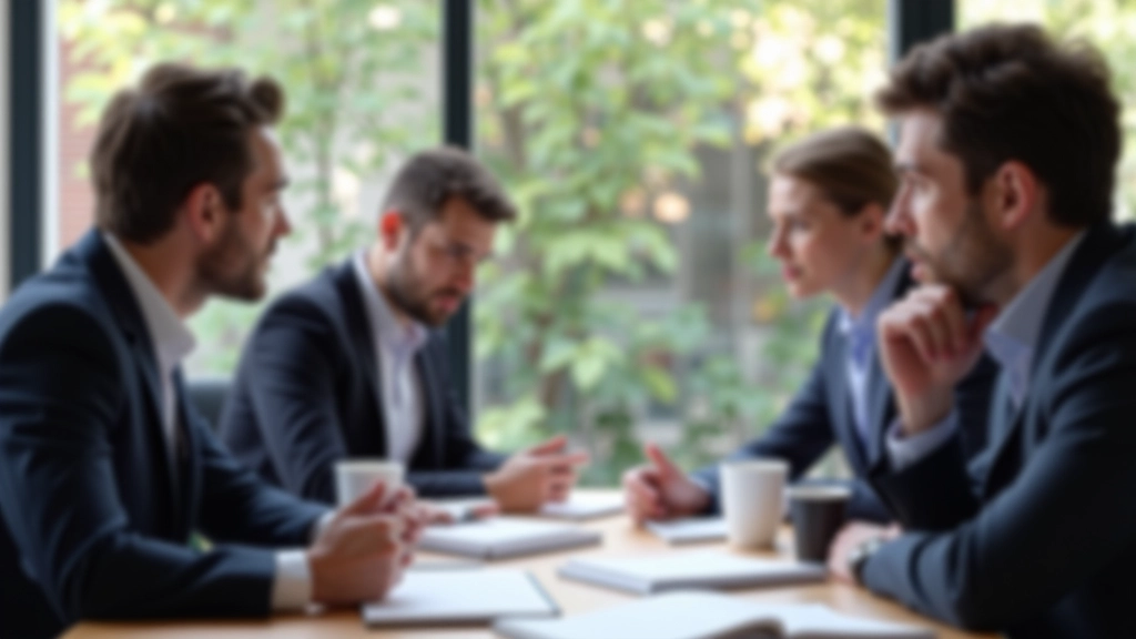 Grupo de profissionais numa sessão colaborativa de criatividade, tomando notas e trocando ideias